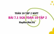 Bài 7.1 SGK Toán 10 tập 2 Kết nối tri thức